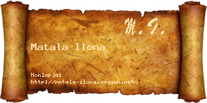 Matala Ilona névjegykártya
